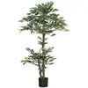Outsunny Plante artificielle ficus H1,5 m troncs branches liane lichen feuilles