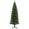Non communiqué Sapin de Noël artificiel H.180 cm 618 branches 50 pommes de pin effet enneigé blanc vert