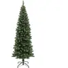 HOMCOM Sapin de Noël artificiel 180 cm arbre de Noël Slim avec support...