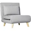 HOMCOM Fauteuil convertible 2 en 1 chauffeuse lit 1 place Dossier Régl...