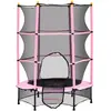 HOMCOM Trampoline Enfant Ø 1,40 × 1,90H m Filet de sécurité Porte zipé...