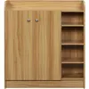 HOMCOM Meuble de rangement à chaussures pour entrée avec 4 compartimen...
