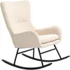 HOMCOM Fauteuil à bascule, chaise à bascule, avec assise de 10 cm d'ép...