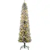 HOMCOM Sapin de Noël artificiel 180 cm avec éclairage LED blanc chaud,...