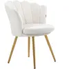 HOMCOM Fauteuil coquillage chaise coiffeuse fauteuil en velours fauteu...