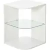 HOMCOM Table d'appoint guéridon design contemporain bout de canapé éta...