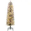 Non communiqué Sapin de Noël artificiel LED enneigé H.150 cm 263 branches