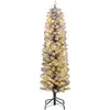HOMCOM Sapin de Noël artificiel 150 cm avec éclairage LED blanc chaud,...