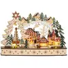 Village de Noël lumineux - HOMCOM - avec 20 LED, paysage enneigé charm...
