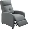 HOMCOM Fauteuil de relaxation inclinable manuellement avec repose-pied...