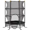 HOMCOM Trampoline Enfant Ø 1,63 × 1,9H m Filet de sécurité Porte zipée...