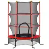 Trampoline de jardin enfants Ø 1,63 x 1,90H m filet de sécurité porte ...