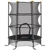 Trampoline de jardin enfants Ø 1,63 x 1,90H m filet de sécurité porte ...