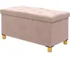 HOMCOM Banc de rangement bout de lit pliable volume 67 L capacité de c...