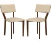 HOMCOM Lot de 2 chaises salle à manger chaises de cuisine avec dossier...