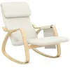 HOMCOM Fauteuil relax à bascule fauteuil allaitement avec repose-pieds...