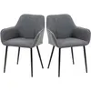 HOMCOM Chaises de Salle à Manger Chaises de Visiteur Design scandinave...