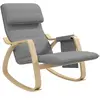 HOMCOM Fauteuil relax à bascule fauteuil allaitement avec repose-pieds...
