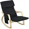 HOMCOM Fauteuil relax à bascule fauteuil allaitement avec repose-pieds...