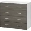 HOMCOM Commode meuble de rangement style contemporain 4 tiroirs 76 x 3...