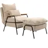 HOMCOM Fauteuil de relaxation avec repose pied style néo-rétro - dossi...