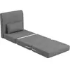 HOMCOM Fauteuil chauffeuse pliant 3 en 1 avec coussin, convertible, ma...