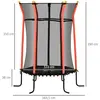 Trampoline pour enfant - HOMCOM - filet de sécurité 6 poteaux rembourr...