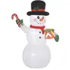 Outsunny Bonhomme de neige gonflable de Noël de 180 cm avec lumières LED, matériel fixation et souffleur, décoration de Noël pour l'intérieur et l'extérieur