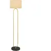 HOMCOM Lampadaire abat-jour en lin douille E27 style moderne interrupt...