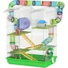PawHut Cage pour hamster souris petit animaux rongeur avec tunnel mang...