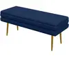 HOMCOM Banc banquette coffre de rangement 2 en 1 assise aspect velours...