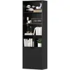 HOMCOM Bibliothèque Armoire à livres avec 4 compartiments ouverts et 2...
