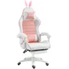 Vinsetto Chaise de gaming avec support lombaire, hauteur réglable, dos...
