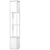HOMCOM Lampadaire sur pied salon, lampe salon moderne, lampadaire avec...