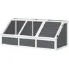 PawHut Maison enclos cage pour petit animal tortue en bois avec couver...