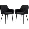 HOMCOM Chaises de Salle à Manger Chaises de Visiteur Design scandinave...