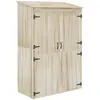 OUTSUNNY Armoire de jardin 2 portes bois - 2 étagères, grand compartiment - 120 x 57 x 183 cm - sapin pré-huilé