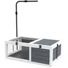 PawHut Maison enclos cage pour petit animal tortue avec 2 espaces supp...