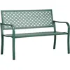 Outsunny Banc de jardin banc extérieur jardin en acier avec dossier à ...