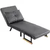 HOMCOM Fauteuil convertible 1 place fauteuil-lit chauffeuse 3 en 1 dos...