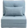 HOMCOM Chauffeuse canapé-lit convertible fauteuil 1 place avec 1 couss...