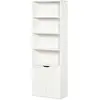 HOMCOM Bibliothèque Armoire à livres avec 4 compartiments ouverts et 2...