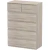 HOMCOM Commode 6 tiroirs meuble de rangement sans poignées design mini...