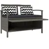 Outsunny Banc extérieur jardin 2 places banc de rangement 160L en roti...