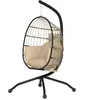 Outsunny Fauteuil oeuf suspendu, intérieur et extérieur, panier pliabl...