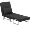 HOMCOM Fauteuil chauffeuse canapé-lit Convertible inclinable 1 Place C...