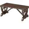 Outsunny Banc de jardin en bois avec assise à lattes, roue décorative,...