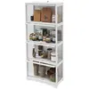 HOMCOM Vitrine pour collection buffet salon meuble de rangement à 4 ni...