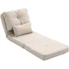 HOMCOM Chauffeuse canapé-lit convertible fauteuil 1 place avec 1 couss...