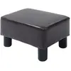 HOMCOM Pouf repose-pied tabouret bas en tissu de polyester capacité de...